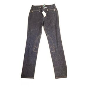 Ralph Lauren Dark Blue Straight Leg Jeans - Ponte Jodhpur Riding Style